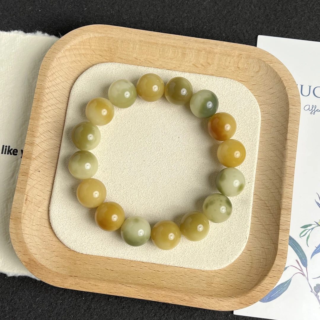 【陨界13mm】菩提根浅色虎皮蛋圆珠单圈CS021-1163