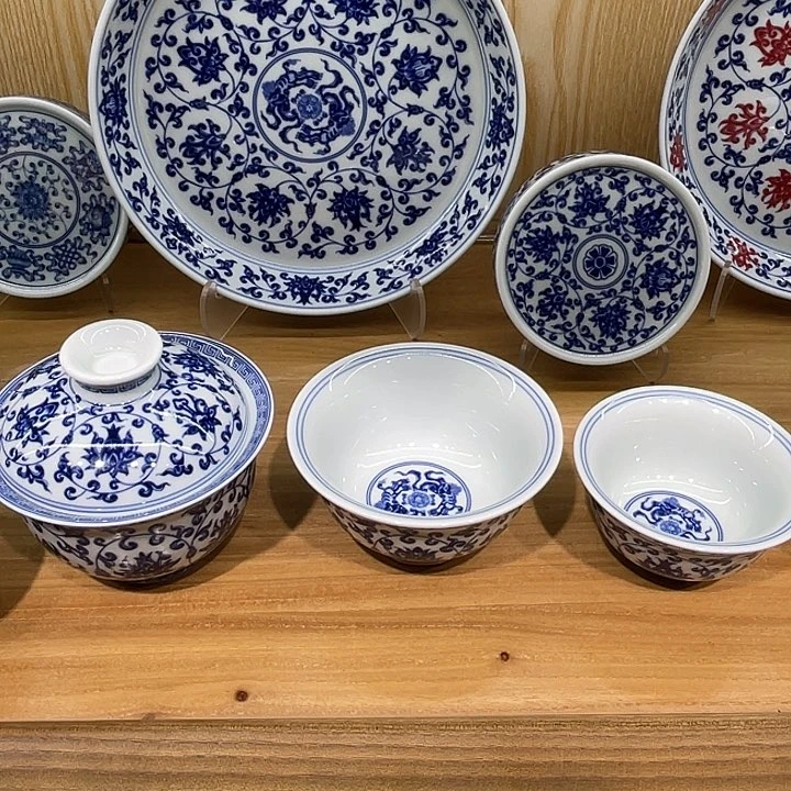 得****青花缠枝莲5件套茶器