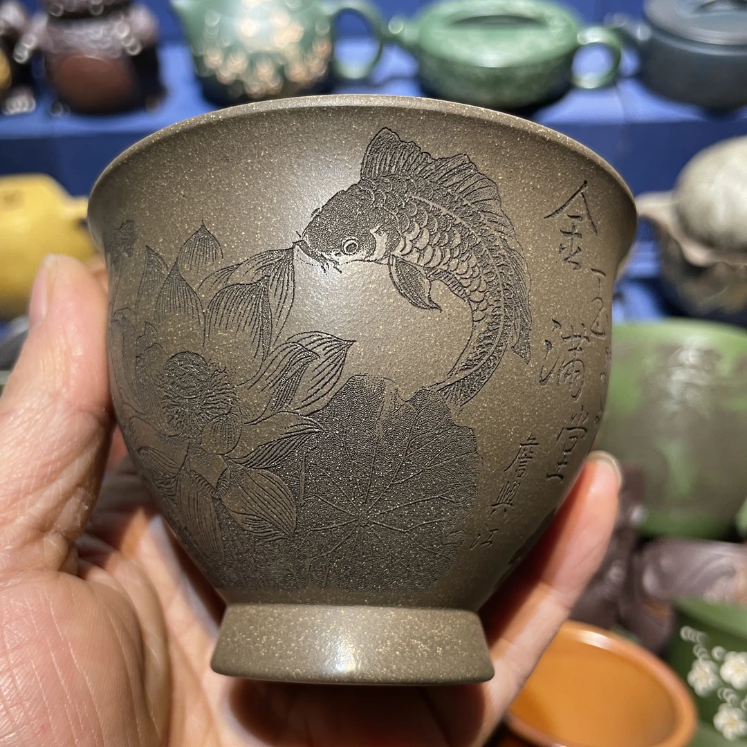 原矿紫砂手工主人杯茶杯紫砂杯