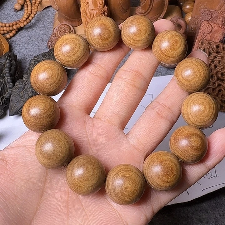 手串/手链檀香木老山檀香沙皮老料对眼1.8沉水