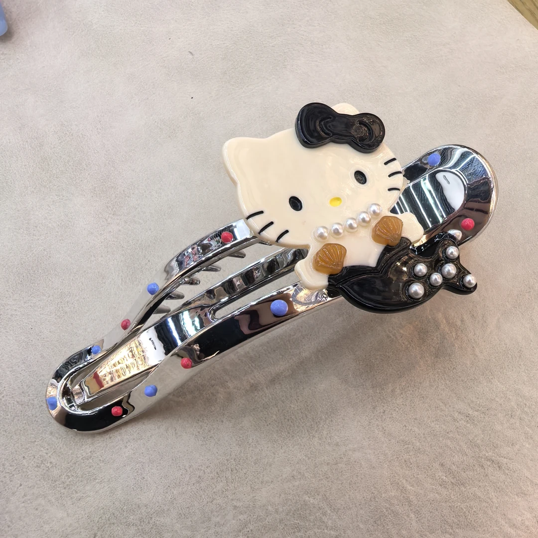 E291黑色美人鱼KT猫咪大懒人夹