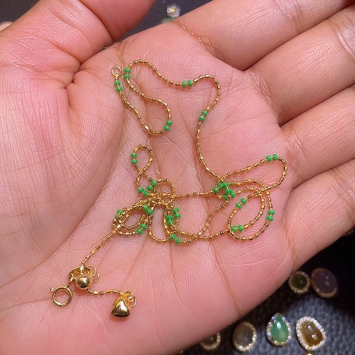 翡翠银S925镶嵌颈饰