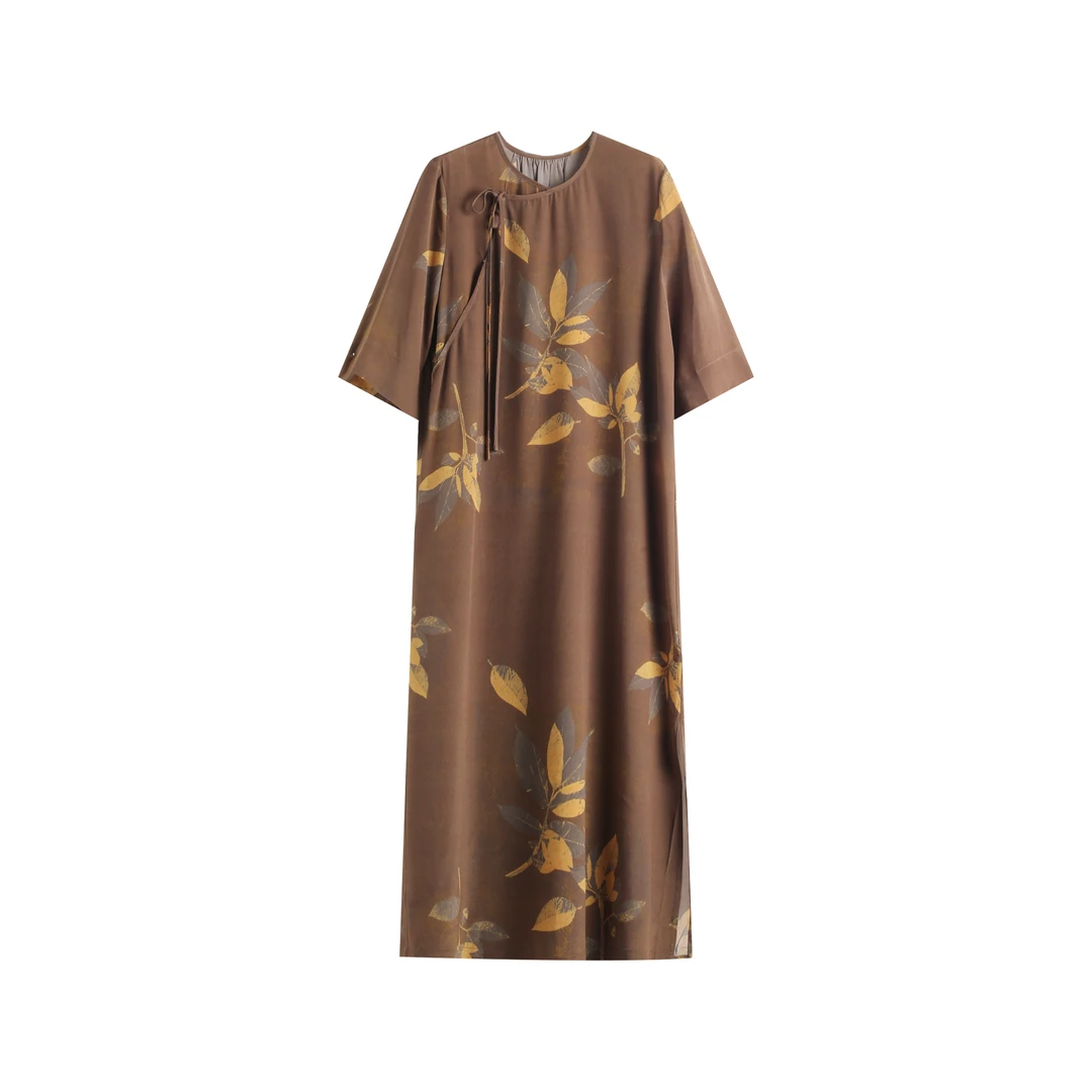 【景禾169】新款桑蚕丝时尚连衣裙 YJHY-662211 女装连衣裙气质