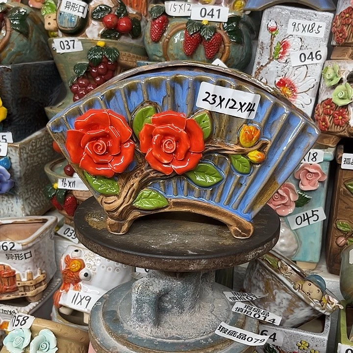 紫砂花盆粗陶材质多肉花盆