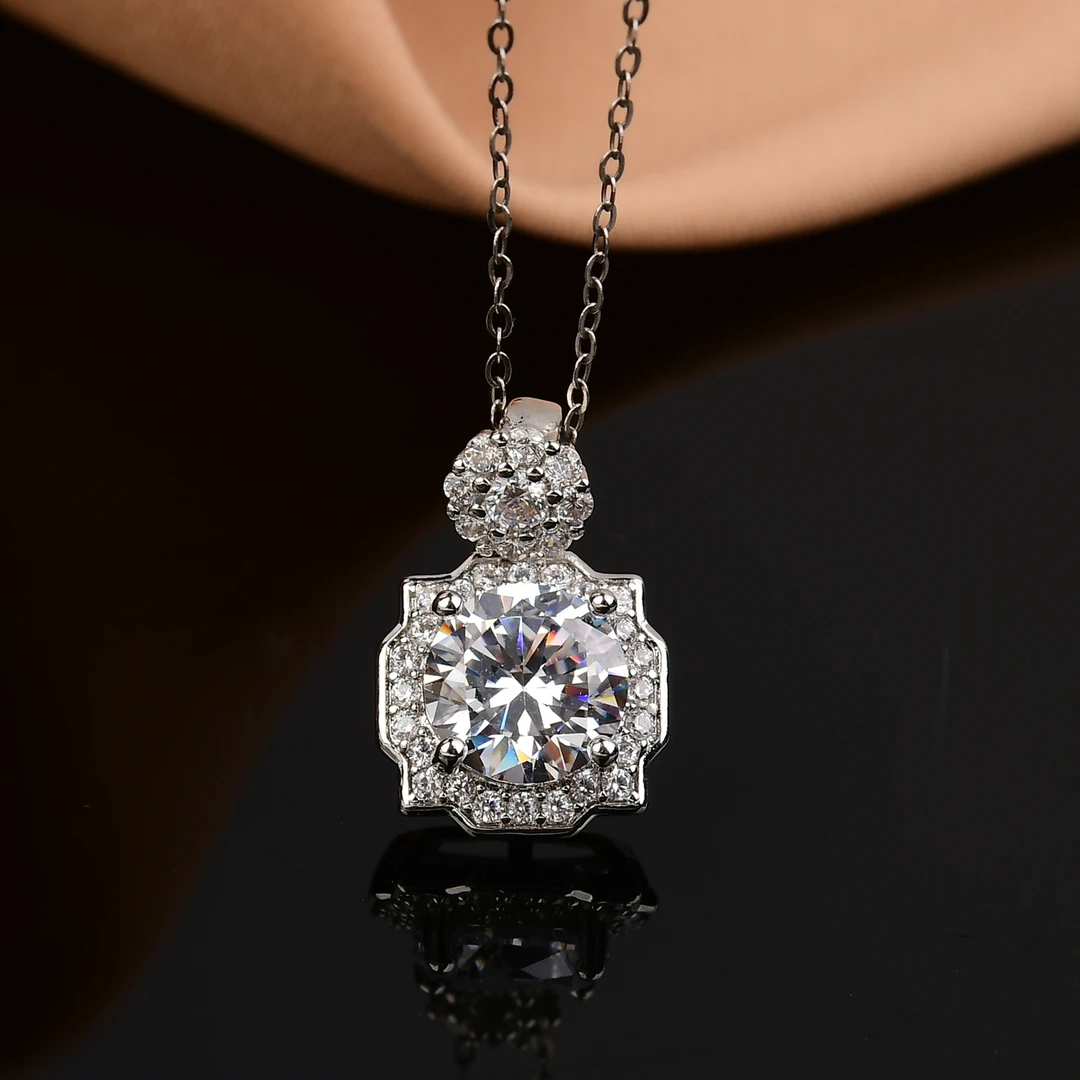 [南非甄选】 NFZX 高端定制 LC-033  经典豪镶白色吊坠  3