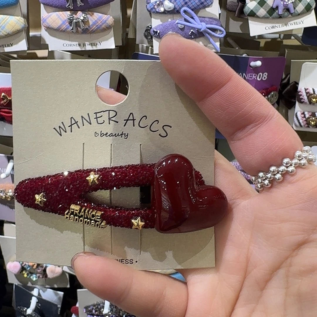 皮质铁合金砂糖红色爱心