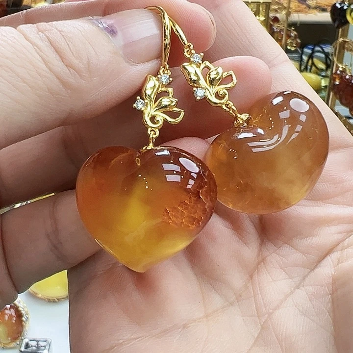 琥珀银S925镶嵌珠宝奇石