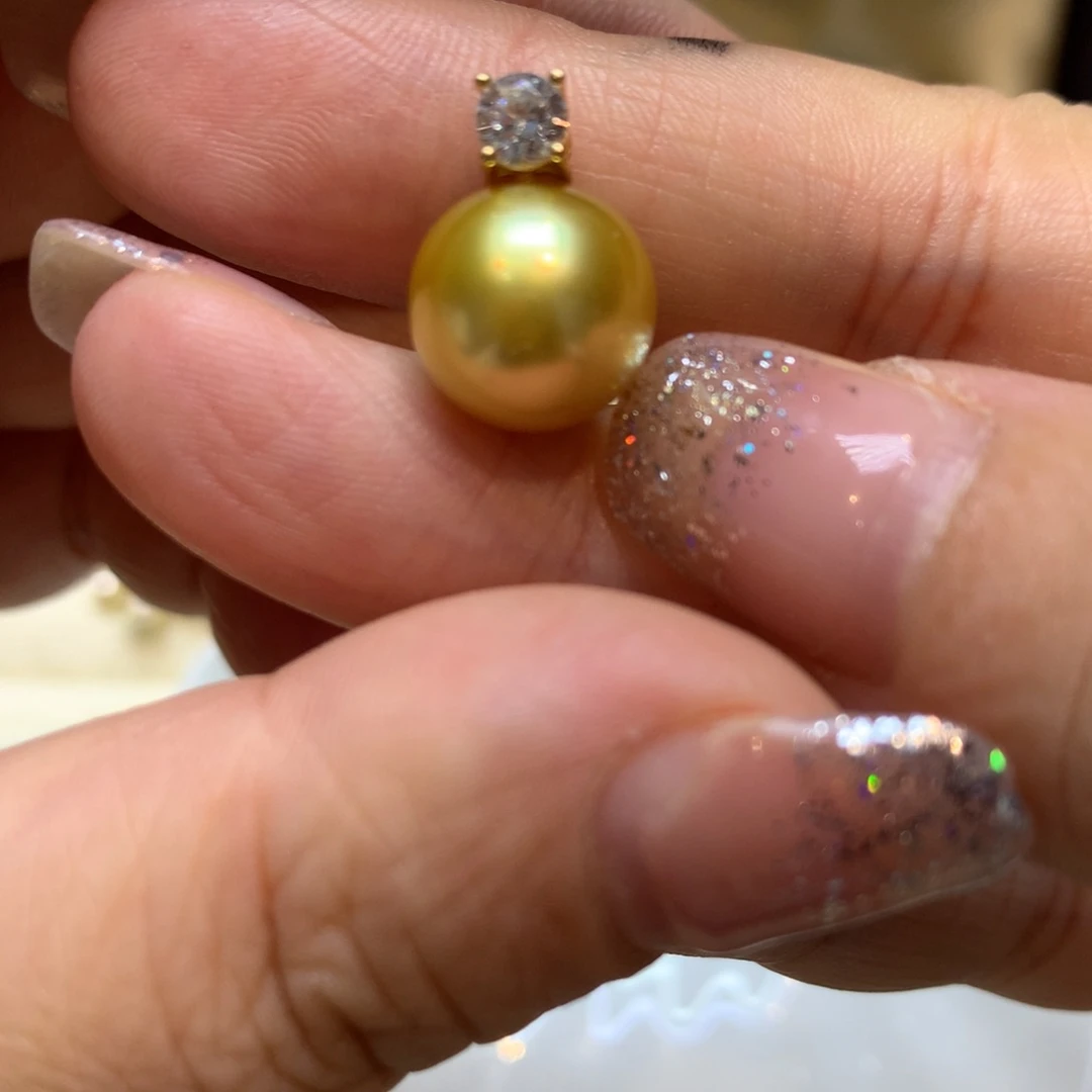 海水珍珠银S925镶嵌颈饰