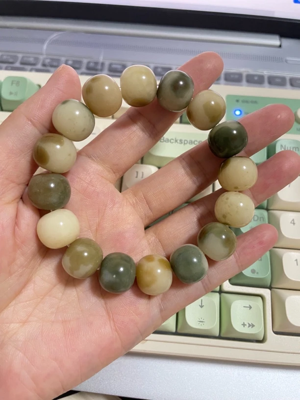 （实拍）菩提根手串单圈大卡*文玩手盘盘玩手串男女款花皮菩提子