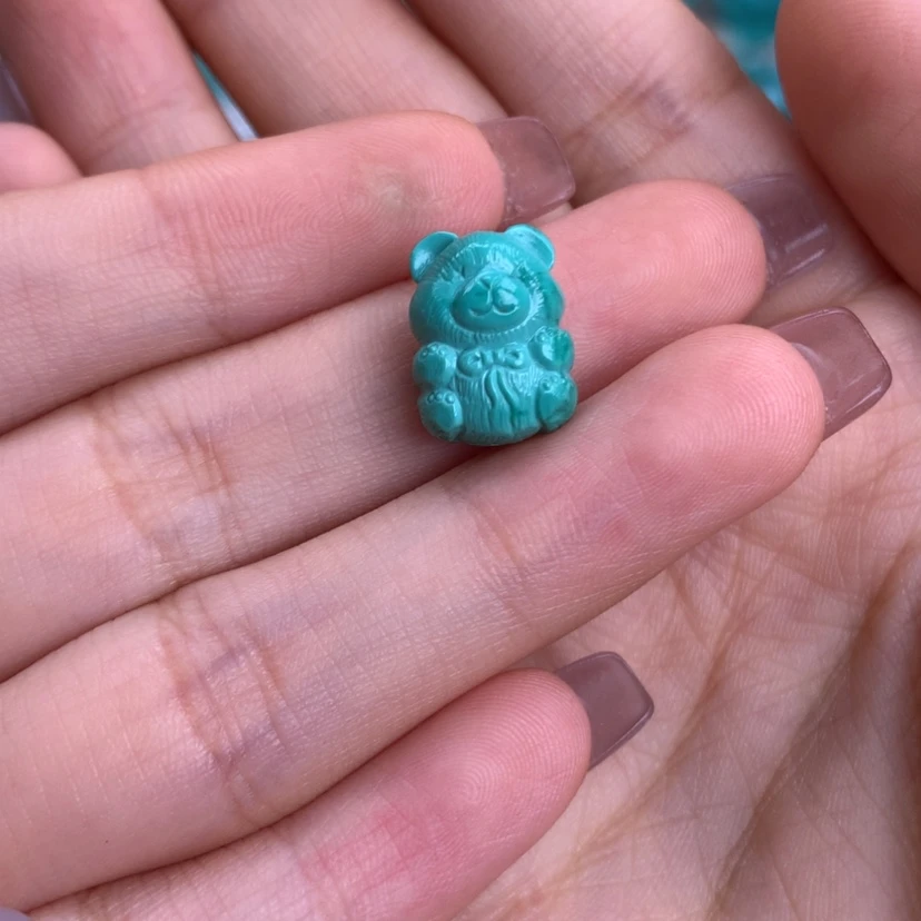 【闪购商品】绿松石未镶嵌雕刻小熊