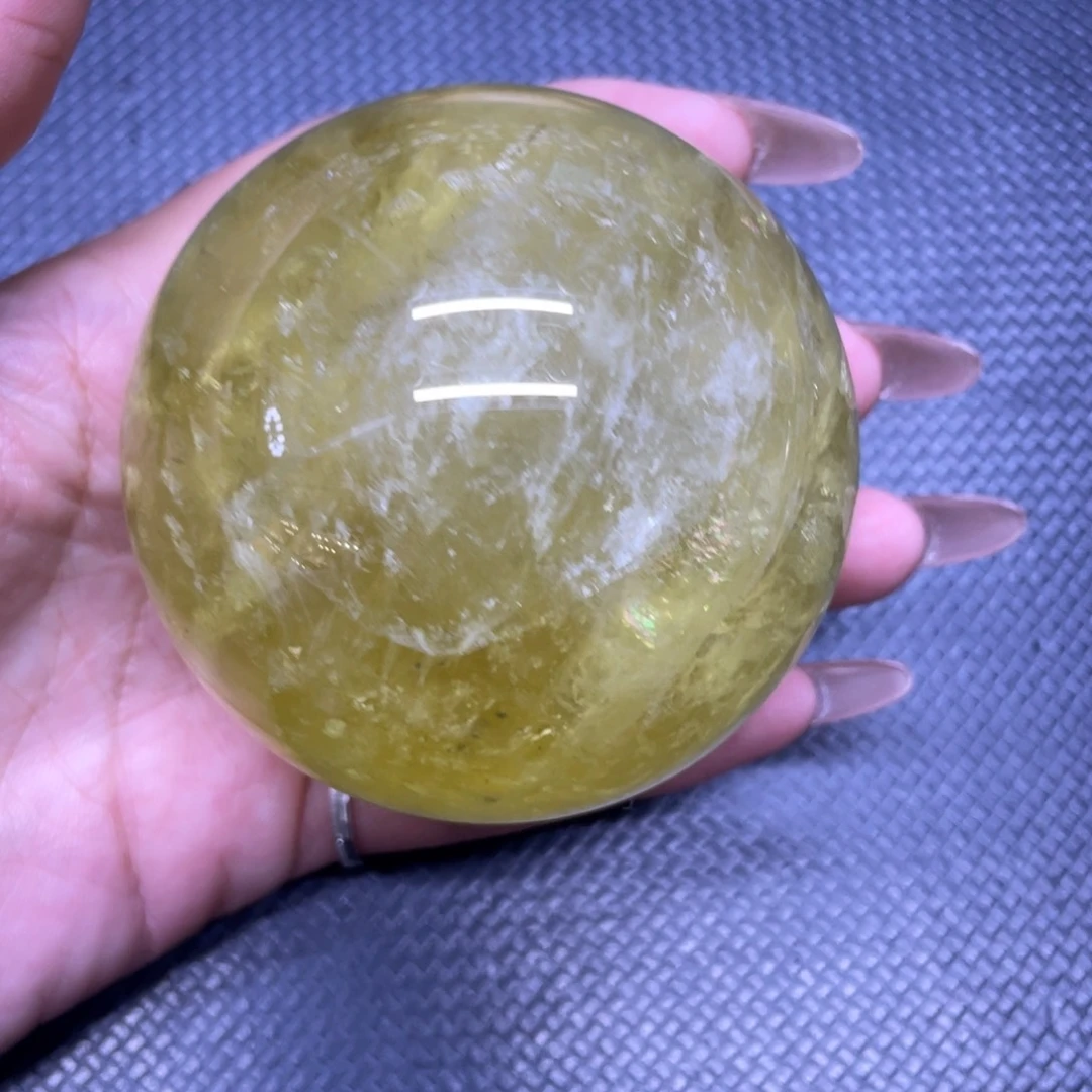 未镶嵌珠宝半成品水晶2488黄水晶，晴天