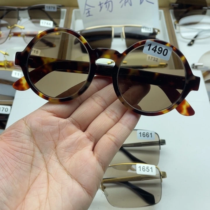 茶水晶全框眼镜 1490