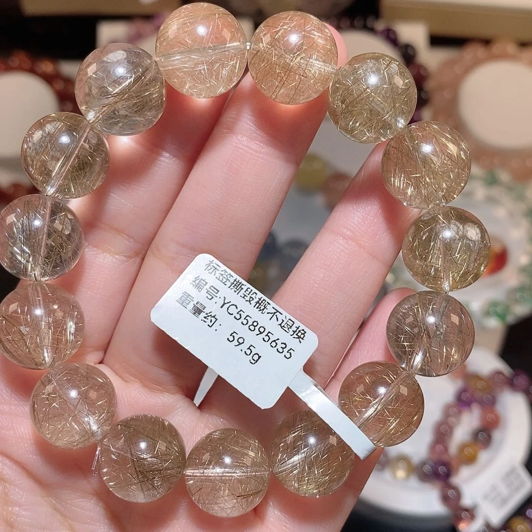 水晶手链未镶嵌S****母F银发晶14.2