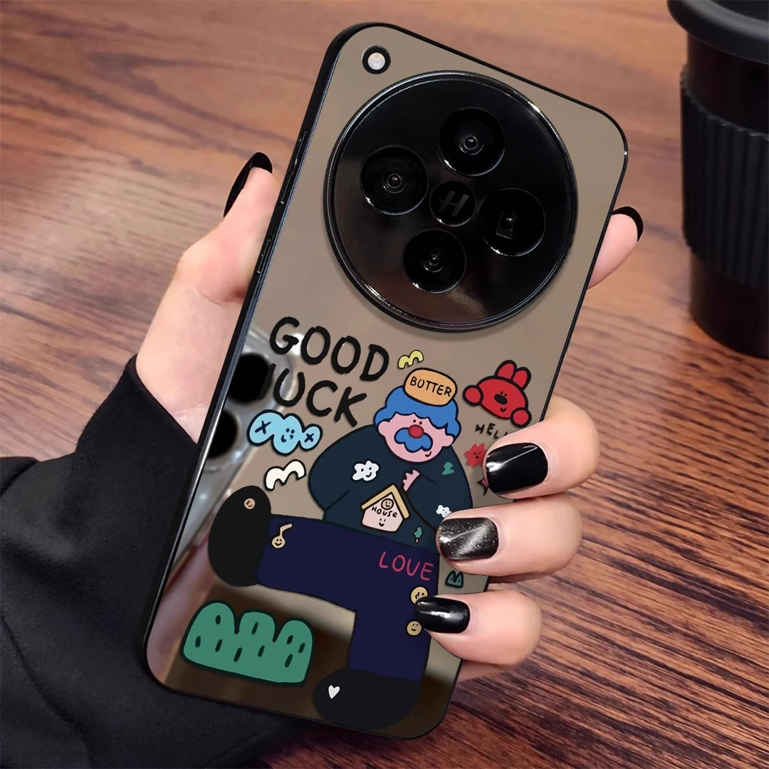 卡通老人适用OPPOFindx8ultra手机壳x8s+新款镜面x8s全包高级感