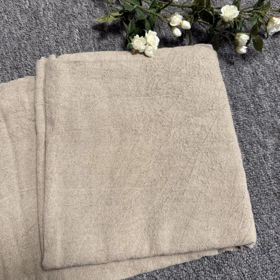 2.4*2.5雨露5年陈麻加厚加密原麻色床单（床尾拼接