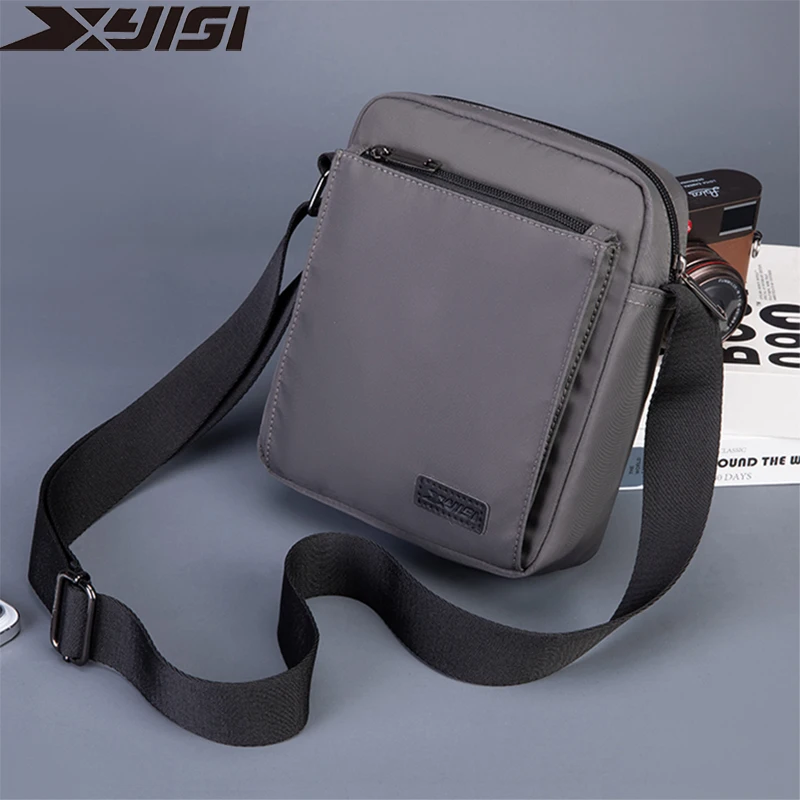 防水斜挎包男士单肩挂包运动时尚百搭潮流韩版男士包包肩包竖款