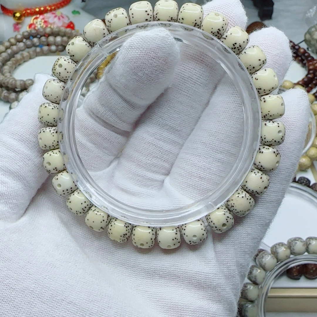 星月菩提手串原脂原生态8.5×7.5通体a4