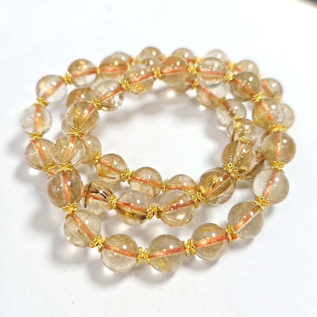 【书记甄选】天然原创铜发晶单圈手链 多样性发一件 约9mm 7646BR