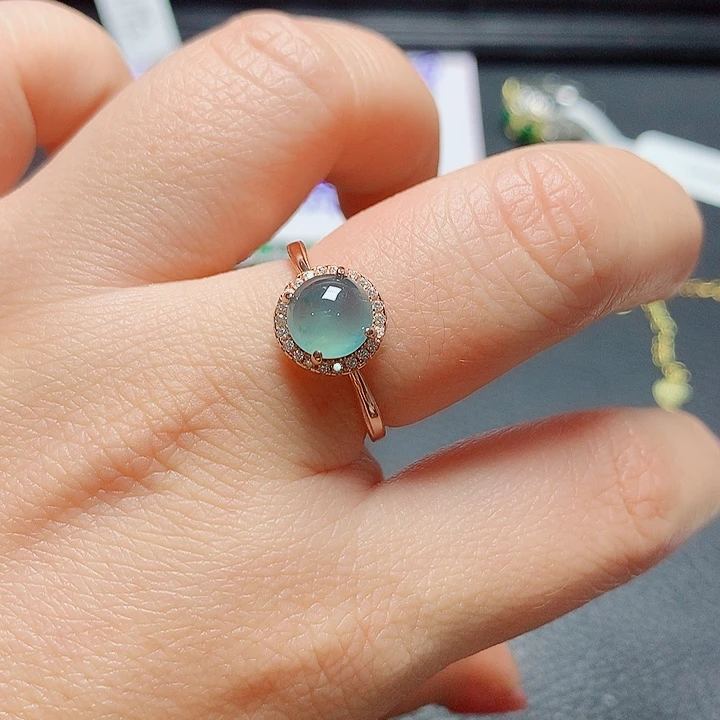 银S925镶嵌戒指翡翠