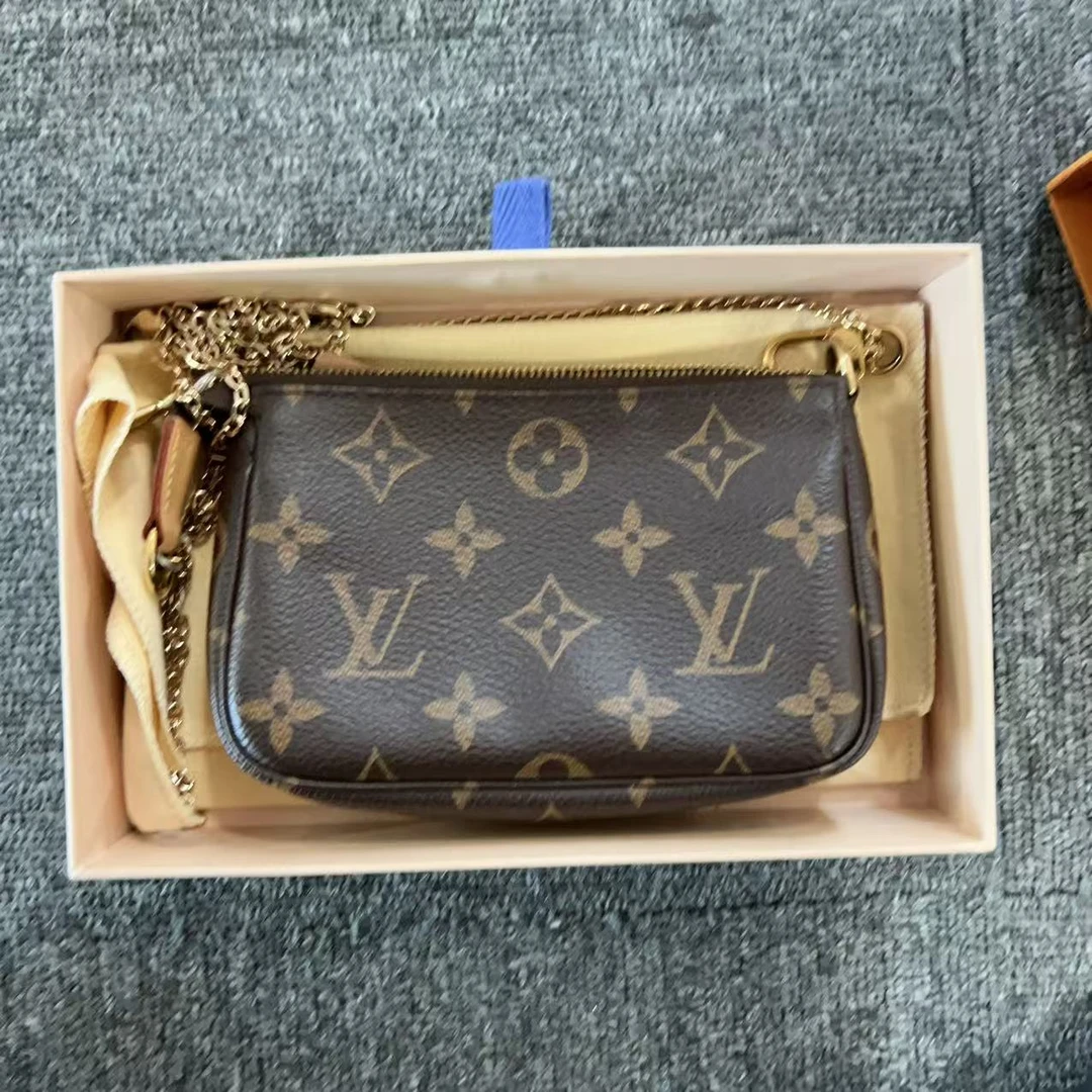 95新 LouisVuitton/路易威登 路易威登老花mini麻将腋下包