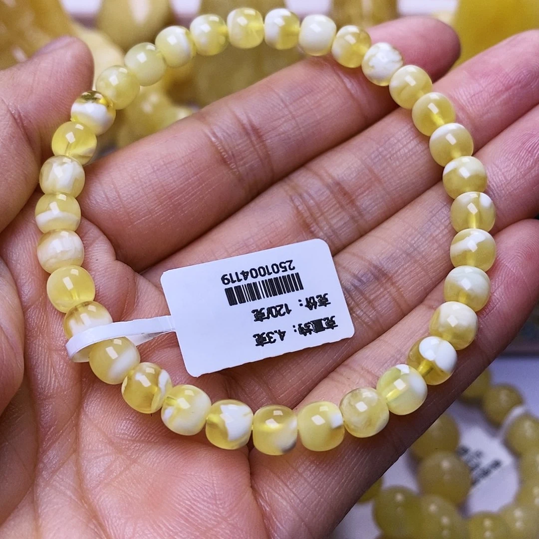 蜜蜡未镶嵌手串6.0老型手串