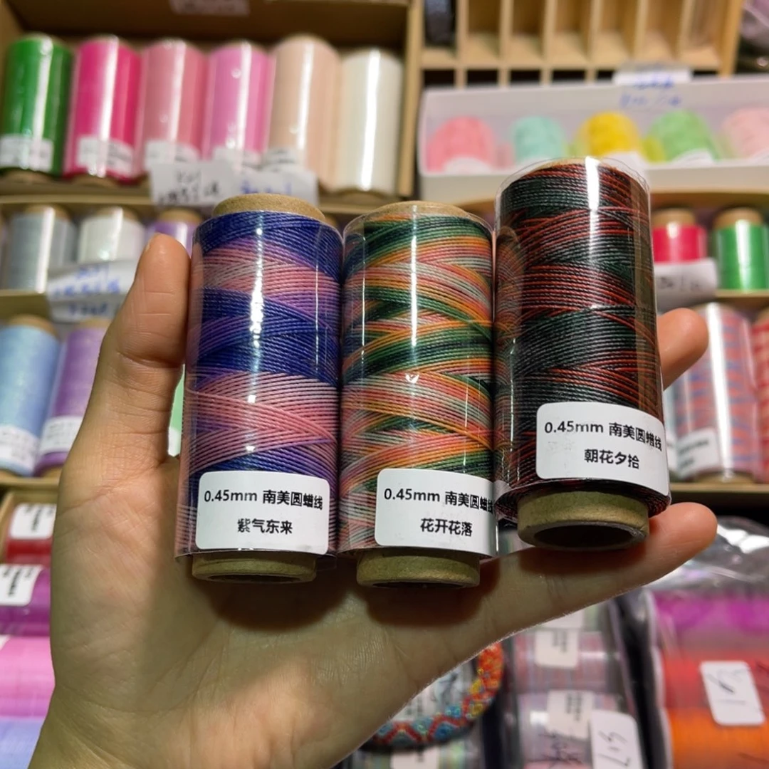 腈纶0.45南美圆蜡段染纸轴东来花开朝花3色