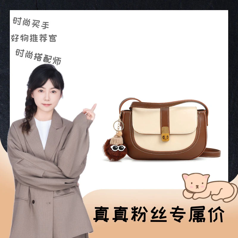 【真真专属】小众设计时尚洋气百搭单肩小包2024新款马鞍包YT8133