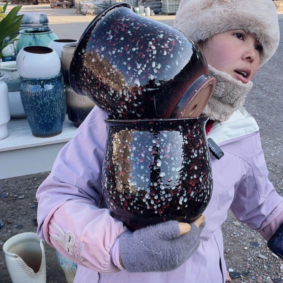 红陶王嫂花盆0209-213