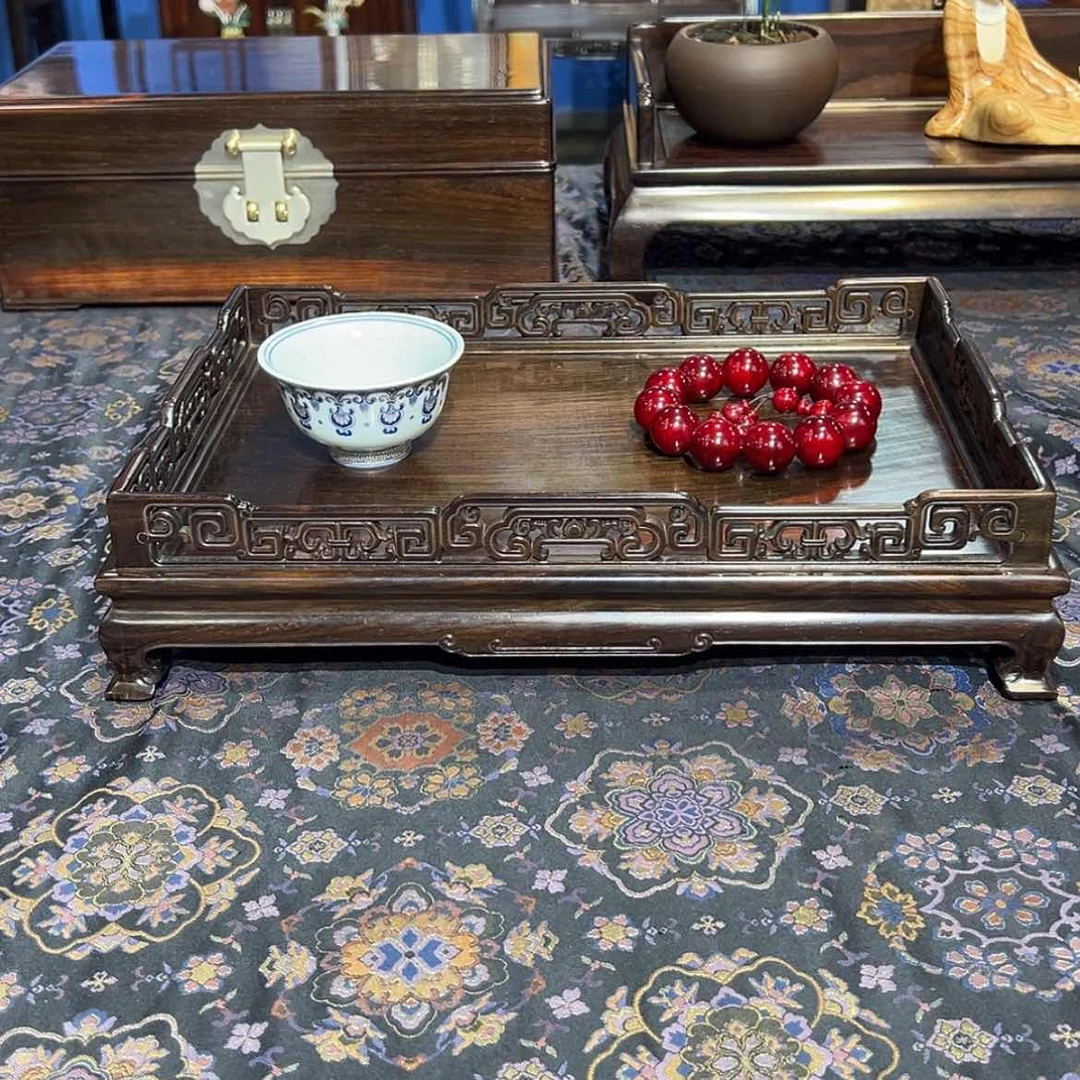 【闪购商品】红酸枝木类成套家具茶盘