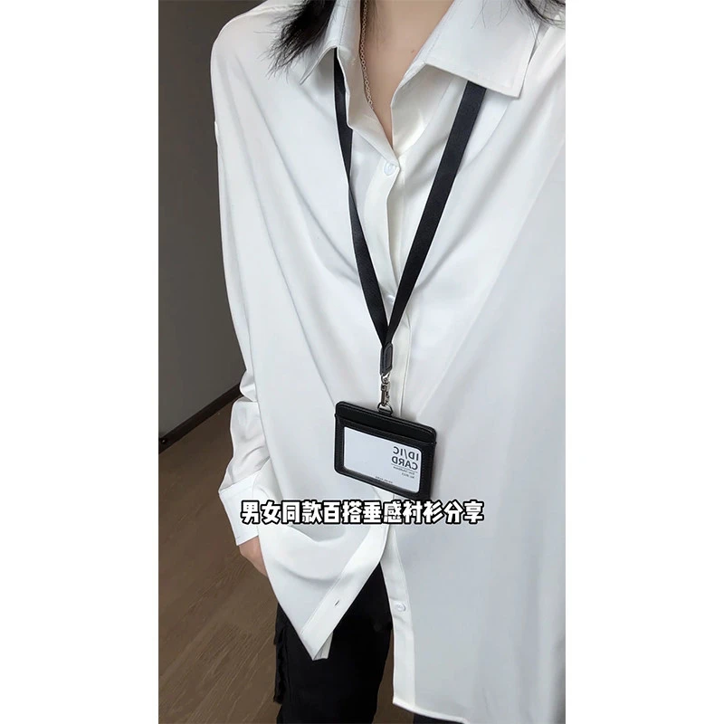 垂感长袖衬衫秋季百搭基础款通勤衬衣cleanfit高级感休闲宽松上衣