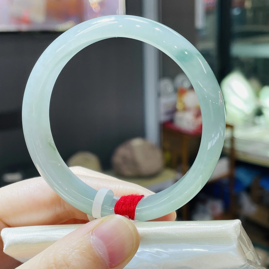 1291天然缅甸A货翡翠手镯54-55