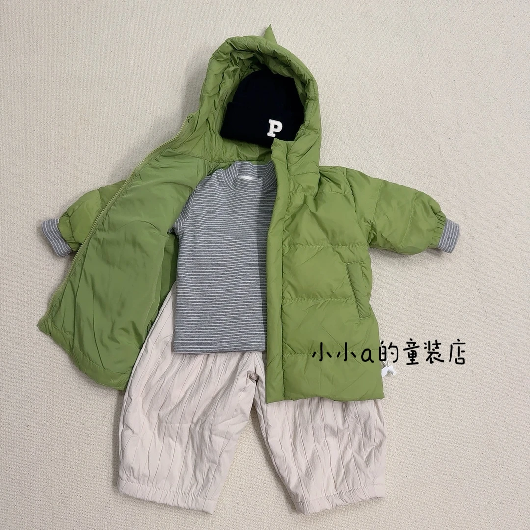 男童冬款韩版连帽羽绒服外套女宝宝加厚保暖上衣婴幼儿洋气外出服