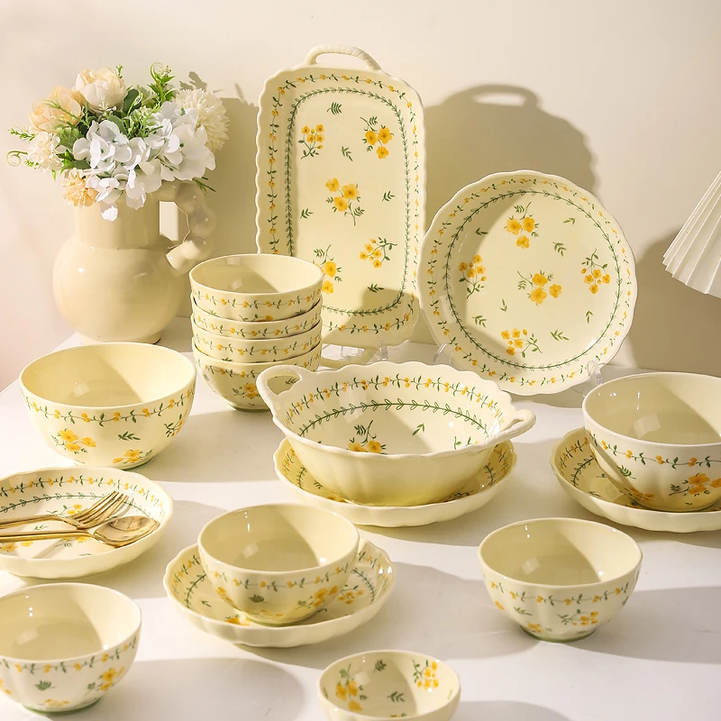 川岛屋日式碗碟套装家用2024新款高颜值餐具乔迁新居碗盘碗具礼盒