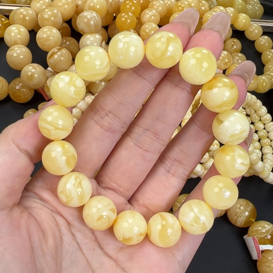 琥珀未镶嵌手链23.1白蜡妖花