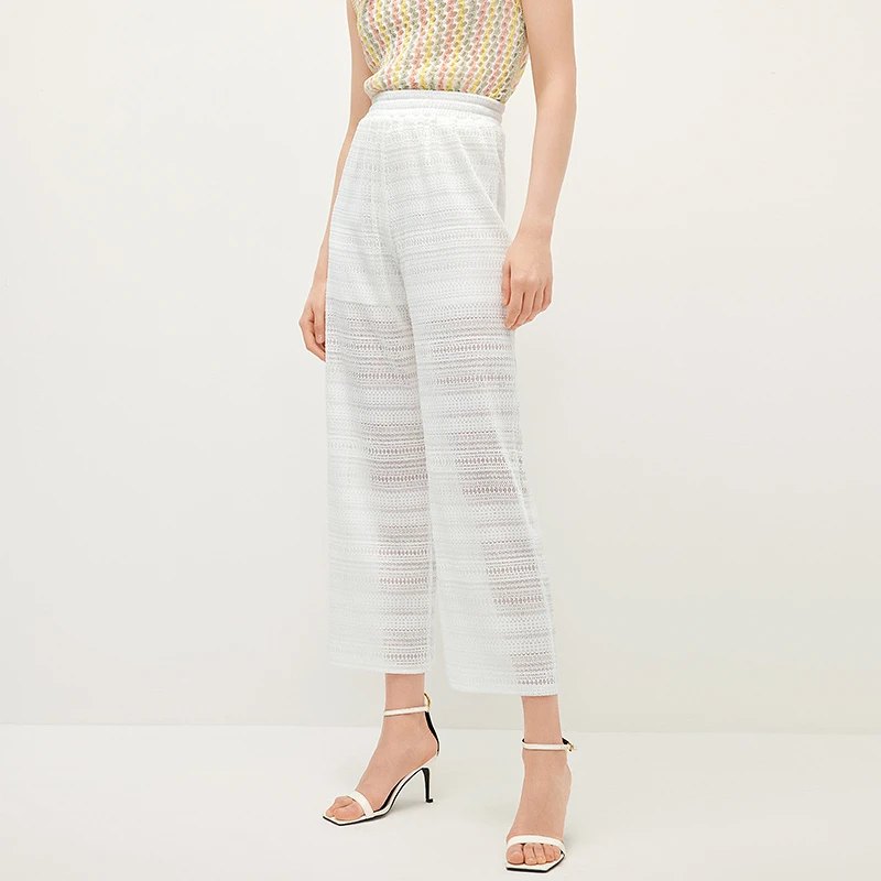 missCOCOON蕾丝阔腿裤夏新款女装设计感小众宽松垂感休闲裤
