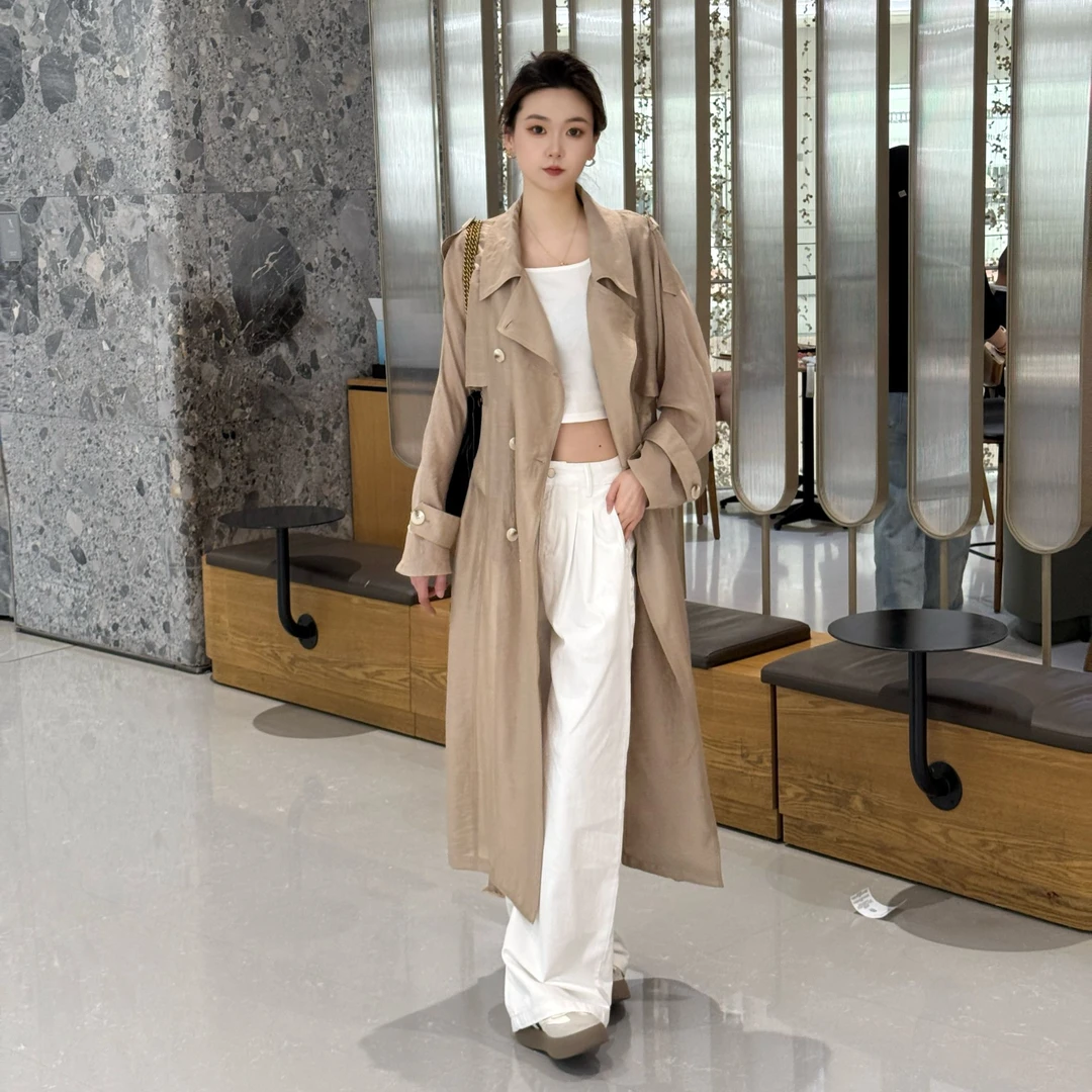 夏日度假旅游超薄千金清冷感贵系纯欲慵懒风女装防晒风衣外套F577