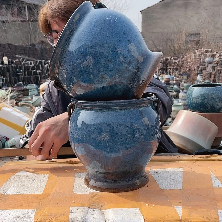 无铅玻璃宜兴紫砂花盆