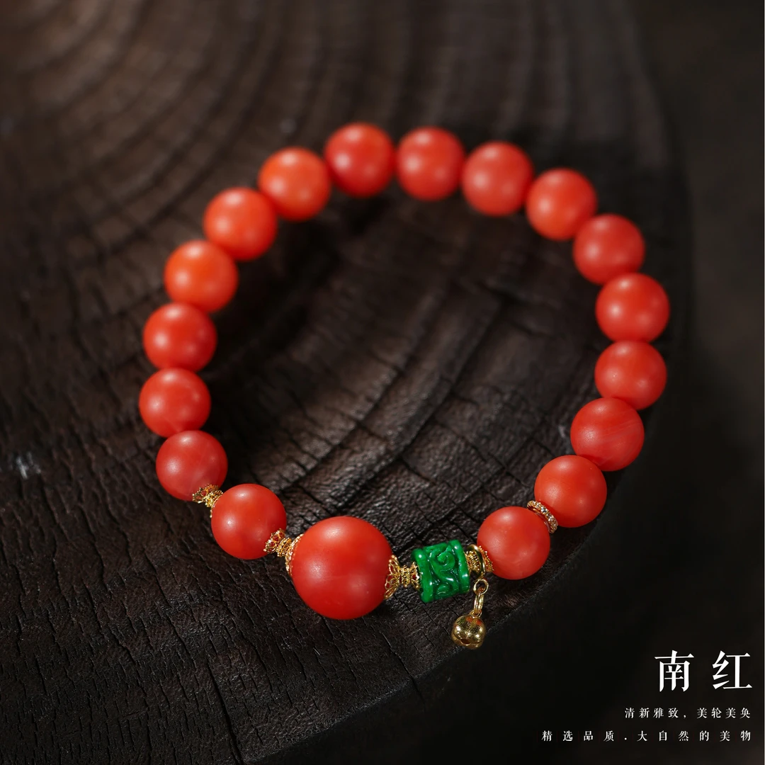 【李哥推荐】18k金南红手链@ZY51121014@