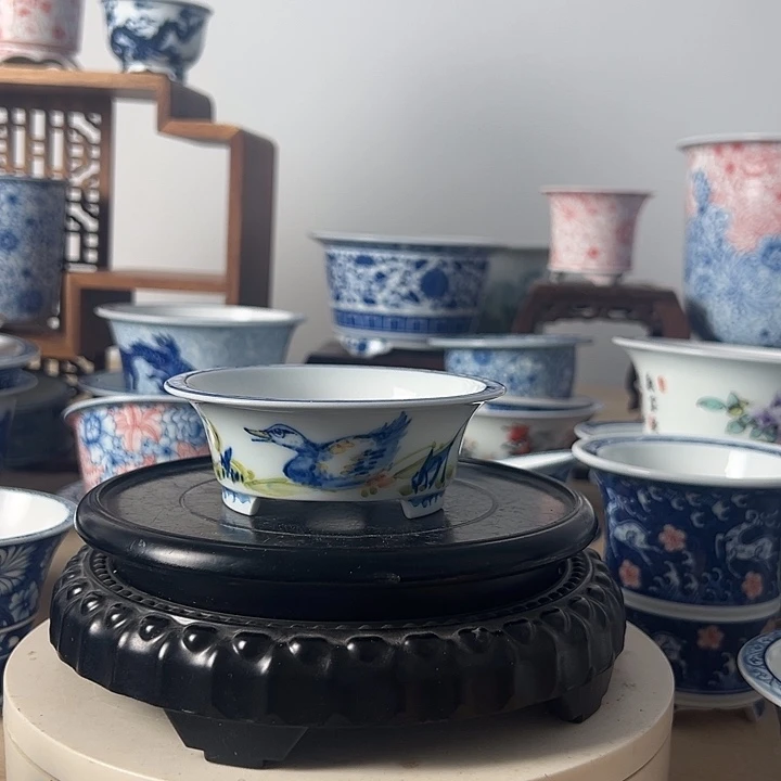 摆件景德镇市手绘口9高3.5