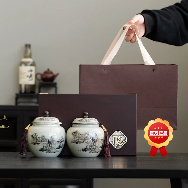 【德邦发货/拍10送茶具】諨临門黑檀木茶礼红茶金骏眉花香果香500g