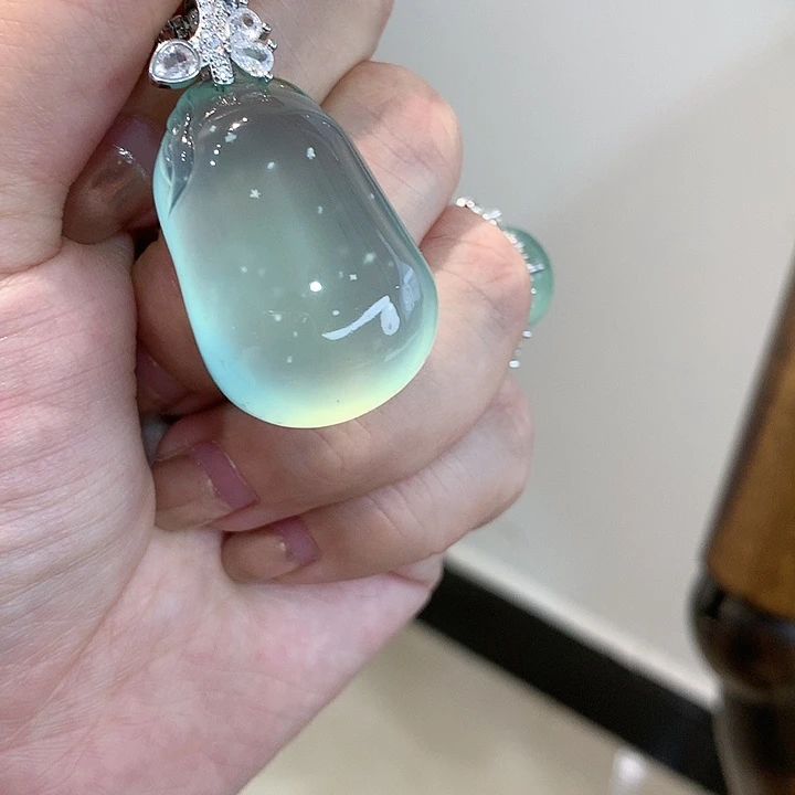 岫玉未镶嵌颈饰【猫家】天然玉石颈饰不带链子