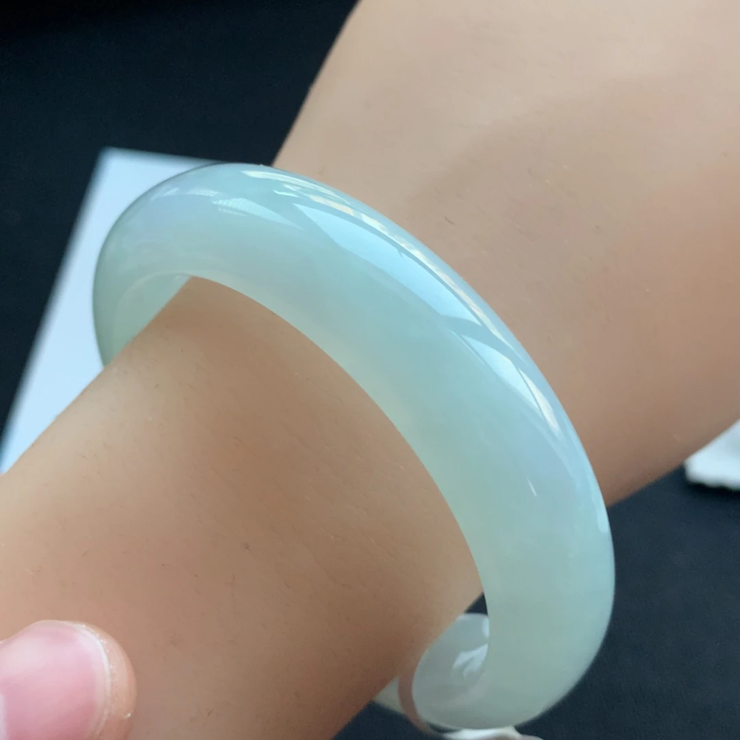 翡翠未镶嵌手镯6号53.8正