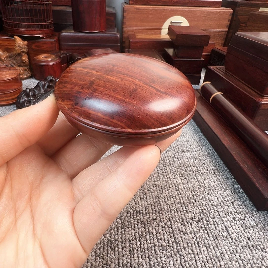 微凹黄檀（南美大红酸枝）印泥盒