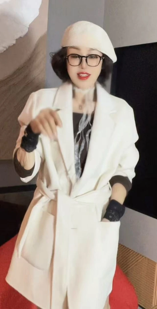 【68岁小姐姐】双面呢超柔软大衣高级感优雅气质腰带外套SLN 226