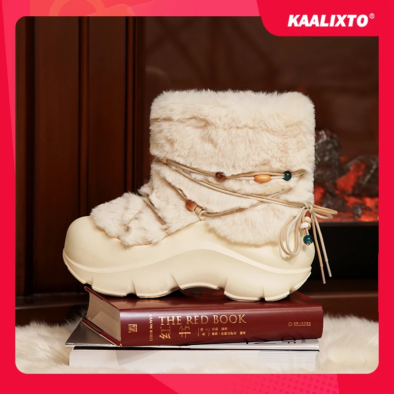 Kaalixto雪地靴低帮增高星星鞋保暖搭子加绒厚底时尚百搭国潮经典