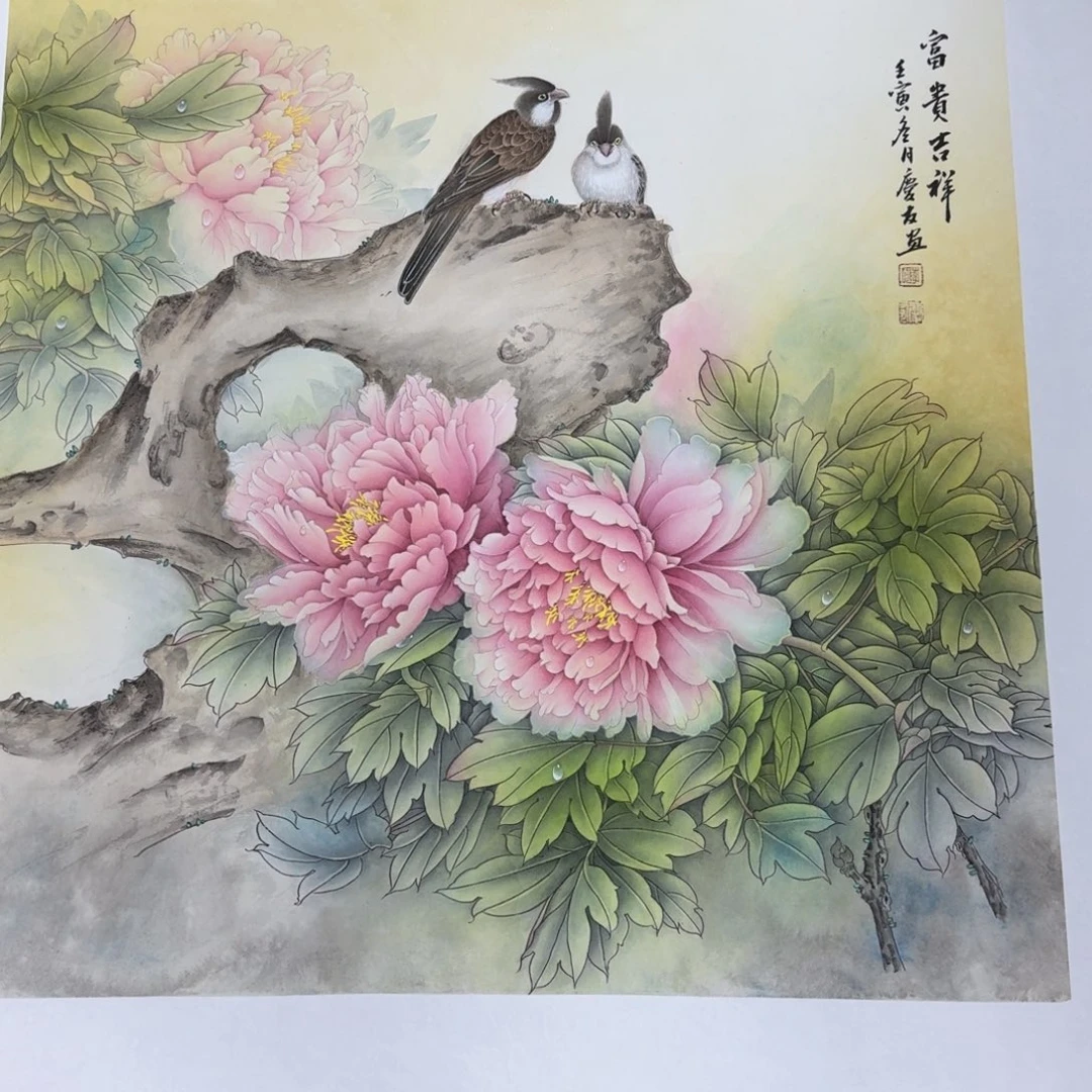 国画国画作品山水花鸟