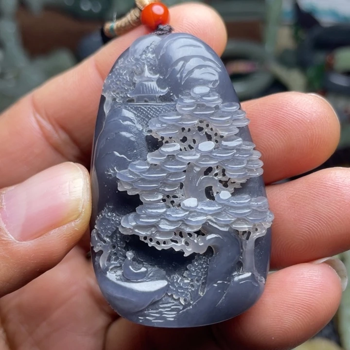 影***a和田玉未镶嵌颈饰