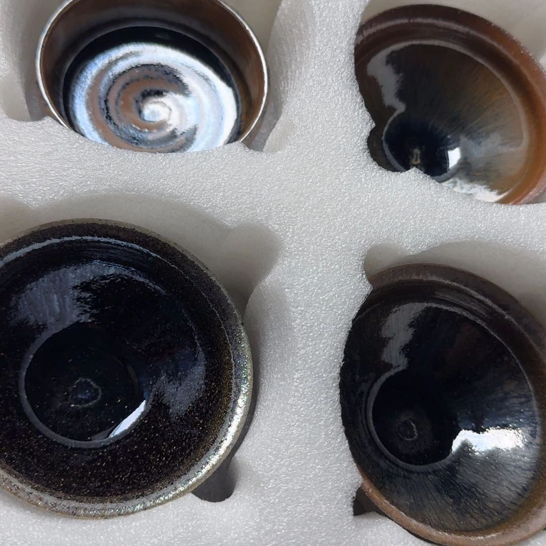 茶盏用****2老张四个陶瓷茶盏茶杯