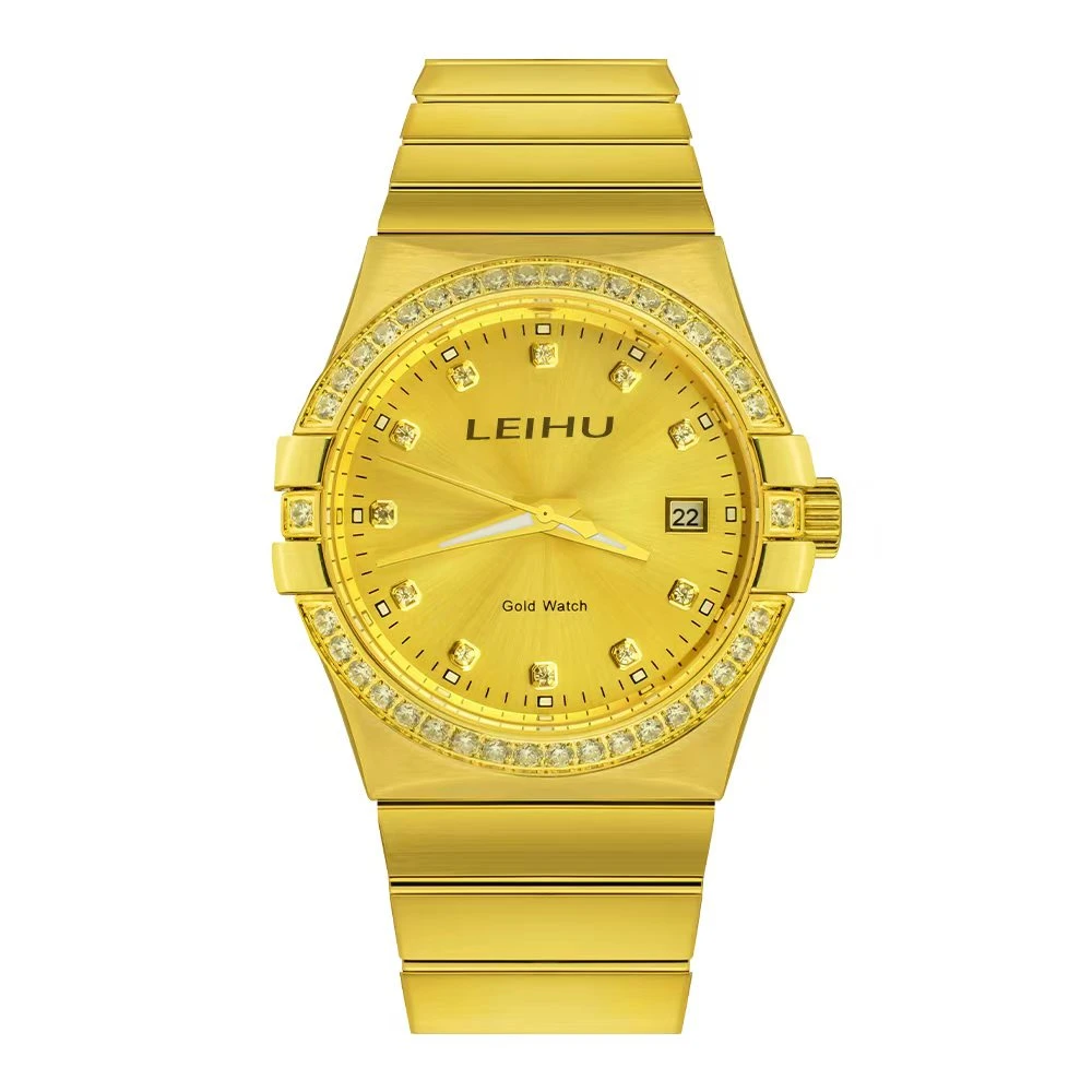 【星座】LEIHU/足金999/满钻情侣对表全自动机械腕表时尚 逗