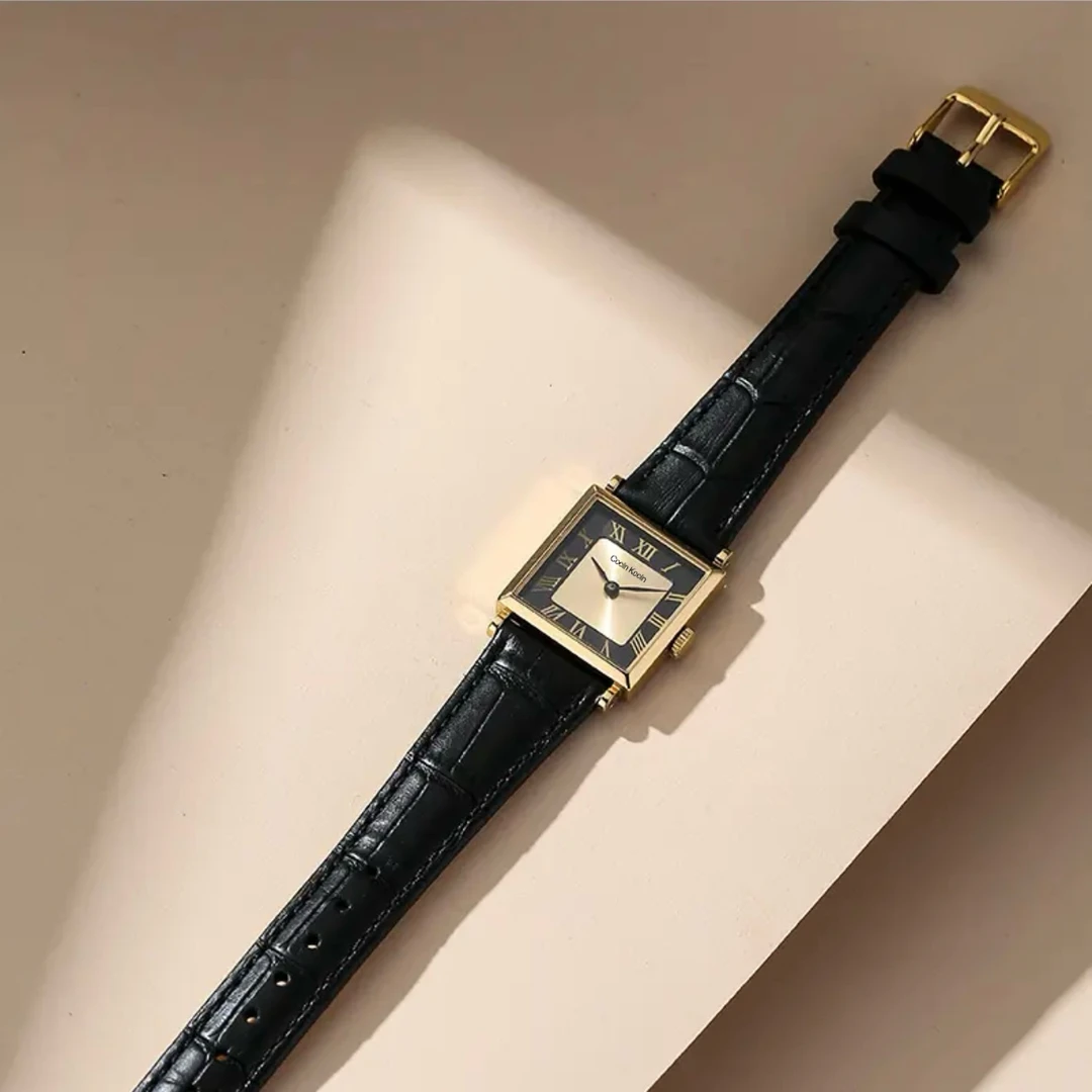 CK-3588【官方正版】复古方表休闲小众黑金腕表-2025新款-时尚女表